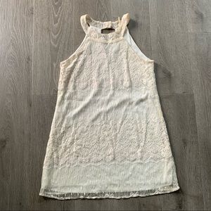 Cream high neck dress